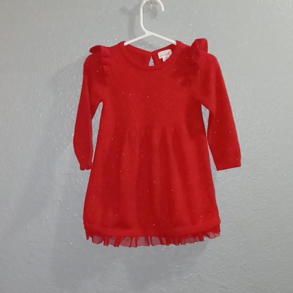 Baby Cat & Jack red glitter dress